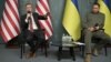 Cố vấn An ninh Quốc gia Mỹ Jake Sullivan họp báo cùng Chánh văn phòng của Tổng thông Ukraine Andriy Yermak, ở Kyiv, 20/3/2024. (Genya SAVILOV/AFP)