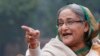 FILE- Bangladesh's Prime Minister Sheikh Hasina speaks during a press conference in Dhaka, Bangladesh, on Jan. 6, 2014.