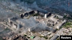 Знімок з дрона показує ступінь руйнувань у Вовчанську, Харківська область, Україна, 2-ге червня 2024 року. Фото Об’єднаної десантно-штурмова бригада Національної поліції України «Лют»/REUTERS