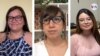 Clanci Rosa, Laura Aguirre y Karen Moreno son tres jóvenes periodistas salvadoreñas que ejercen el oficio desde una perspectiva de género. [Foto: Montaje de Karen Sánchez]