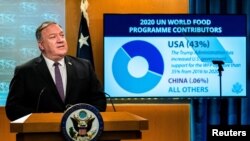 El secretario de Estado Mike Pompeo, que visitará el sur de Asia la próxima semana mientras aumentan tensiones con China, durante una rueda de prensa celebrada el pasado 14 de octubre.