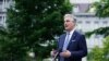 FILE - National Security Advisor Robert O'Brien speaks to reporters outside of the West Wing of the White House in Washington, May 21, 2020.