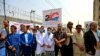 Yemeni health care workers protest against severe fuel shortages outside the United Nations office in the rebel-held capital Sanaa on June 14, 2021.