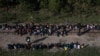 Un agente de la patrulla fronteriza separa a menores no acompañados de un grupo de inmigrantes centroamericanos que cruzaron el Río Grande en México hacia la localidad La Joye, en Texas, EE. UU.