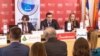 Učesnici konferencije "Istraživanje stavova sudija i tužilaca o stanju u pravosuđu Srbije" (Foto: presscentar.rs)