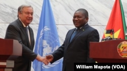 António Guterres e Filipe Nyusi em Maputo