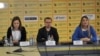 Učesnici konferencije o ekstremnom govoru u medijima: Svetlana Slijepčević, Aleksej Kišjuhas i Tatjana Vehovec (Foto: Medijacentar Beograd, www.mc.rs)