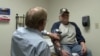 A patient being examined at the Anderson Free Clinic in South Carolina