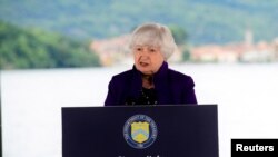 Міністерка фінансів США Дженет Єллен провела пресконференцію 23 травня під час засідання міністрів фінансів та голів центробанків в Італії