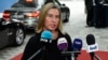 European Union for Foreign Affairs and Security Policy Federica Mogherini answers journalists' questions during a Foreign Affairs meeting at the EU headquarters in Brussels, July 15, 2019. 