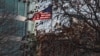 FILE - A U.S. flag flies at the U.S. Embassy in Ankara, Turkey, Feb. 2, 2013.