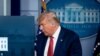 FILE - President Donald Trump leaves a news conference in the James Brady Press Briefing Room at the White House, in Washington, Aug. 10, 2020.