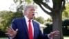 FILE - President Donald Trump speaks with reporters on the South Lawn of the White House, in Washington, Sept. 16, 2019.