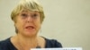 FILE - U.N. High Commissioner for Human Rights Michelle Bachelet attends a session of the Human Rights Council at the United Nations in Geneva, Switzerland, September 13, 2021. 
