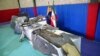 Debris from what Iran's Revolutionary Guard aerospace division describes as the U.S. drone which was shot down on Thursday is displayed in Tehran, Iran, Friday, June 21, 2019.