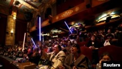 Exhibición de "Star Wars" en el teatro chino de Hollywood, California. 