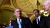Senate Majority Leader Mitch McConnell of Ky., left, Looks over to Senate Majority Whip John Cornyn of Texas, right, during a news conference on Capitol Hill in Washington.