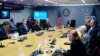 El presidente Joe Biden participa en una reunión informativa sobre la próxima temporada de huracanes en la sede de FEMA, en Washington, D.C. el lunes, 24 de mayo de 2021.