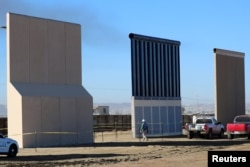 Prototipos del muro fronterizo que EEUU proyecta construir en la frontera con México.