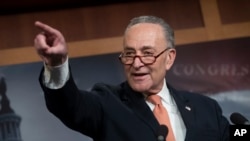 El líder de la minoría demócrata en el Senado Chuck Schumer dice que todavía no se ha concretado un acuerdo para avanzar.