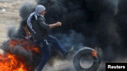 Manifestación palestina en la ciudad de Gaza.