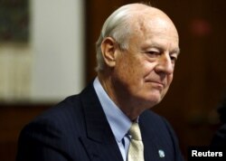 Staffan de Mistura es el enviado de la ONU que media las conversaciones de paz para Siria, en Ginebra, Suiza.