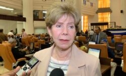 La diputada opositora, Azucena Castillo, critica el desempeño del gobierno de Nicaragua frente al coronavirus. (Foto: Houston Castillo).