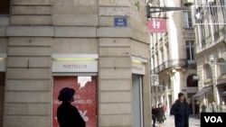 Karfa Diallo once wanted to change the names of streets in Bordeaux, France, that were named after slave traders, like this one. But now he supports installing simple explanatory plaques. (L. Bryant/VOA)