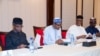 Shugaba Mohammadu Buhari da mataimakinsa 