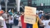 Esta protestas ocurrió un día después de que la oficialista Asamblea Nacional Constituyente (ANC) allanara la inmunidad parlamentaria al opositor Juan Pablo Guanipa, el 24 de octubre de 2020. [Foto: Álvaro Algarra - VOA]