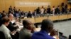 Participants attend a round table with international delegations at a conference to discuss ways of cutting funding to groups including Islamic State and al-Qaeda, at OECD headquarters in Paris, Apr. 26, 2018. 