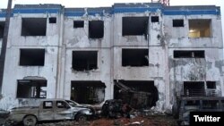 Fachada del Cuartel de Policía de San Lorenzo, provincia de Esmeraldas. El comando fue blanco de un atentado con coche bomba el sábado 27 de enero de 2018.