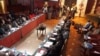 South Sudan peace negotiators meet in a night club in Addis Ababa on Jan. 13, 2014. 