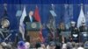 President Donald Trump speaks at the opening ceremony of the New York City Veterans Day Parade in New York, Nov. 11, 2019.