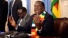 Zimbabwean President elect Emmerson Mnangagwa addresses a press conference in Harare, Aug, 3, 2018.