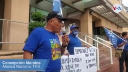 TPS protesta frente a sede Partido Demócrata