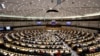 FILE - View of the European Parliament during a plenary session in Brussels, Belgium. Four top European leaders hold talks on March 6, 2017, on the future of the European Union, at a time when it faces multiple crises that are sparking doubts about its very existence. 