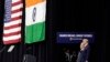 President Donald Trump stands on stage with Indian Prime Minister Narendra Modi at NRG Stadium, Sept. 22, 2019, in Houston, during a "Howdy Modi: Shared Dreams, Bright Futures" event. 