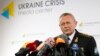 Ukrainian Defence Minister Ihor Tenyukh speaks during a news conference at a hotel in Kiev, March 17, 2014.