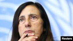 FILE - U.N. spokeswoman in Geneva, Alessandra Vellucci.