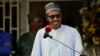 FILE - Nigeria's President Muhammadu Buhari speaks during a news conference after the Summit of Heads of State and Government of The Lake Chad Basin Commission (LCBC) in Abuja, Nigeria, June 11, 2015.
