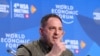 El jefe de Gabinete del presidente de Ucrania, Andriy Yermak, durante una conferecia de prensa en el Foro Económico de Davos, Suiza, el 14 de enero de 2024.