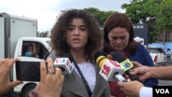 Jafet Montes, hija de Eddy Montes Praslin, muerto a manos de los custodios de la cárcel “La Modelo”.