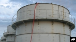 FILE - A storage tank at Fukushima.