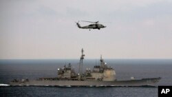 El portavión nuclear USS Theodore Roosevelt frente a las costas de la India durante un ejercicio naval en el 2015.