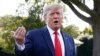 President Donald Trump speaks with reporters before departing on Marine One from the South Lawn of the White House, Sept. 16, 2019, in Washington. 
