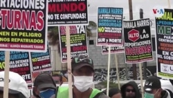 Migrantes en la frontera aprovechan donativo de Biden