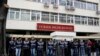 FILE - Police officers stand guard in front of the Supreme Electoral Board (YSK) in Ankara, April 2, 2014. The AKP is petitioning Turkey's Supreme Election Board to repeat last month's mayoral election in Istanbul.