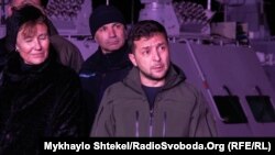 Президент України Володимир Зеленський зустрічав українські кораблі в порту Очаків