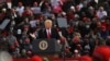 President Donald Trump holds a campaign rally in Londonderry, New Hampshire, Oct. 25, 2020. 